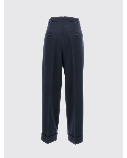 Max Mara Blue Virgin Wool Trousers