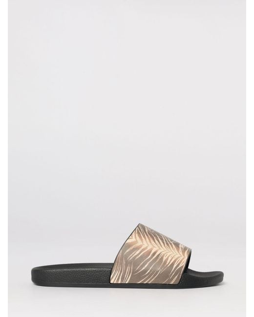 Just Cavalli Natural Zebra Print Rubber Sliders