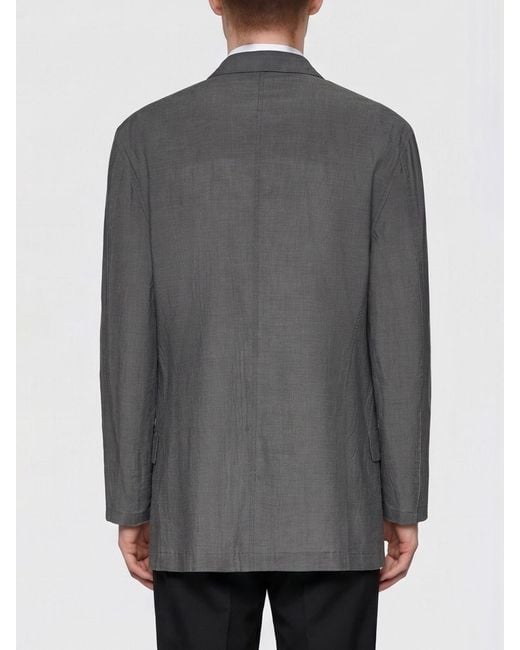 Magliano Gray Double-Breasted Cotton Blazer for men