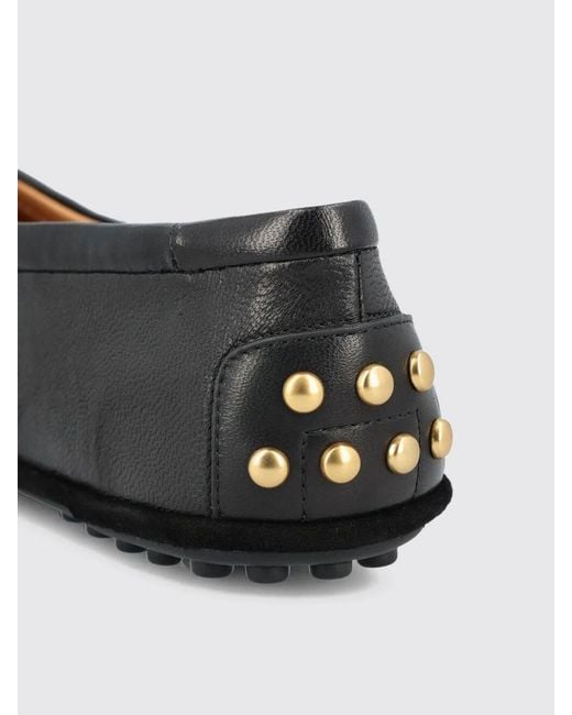 Tod's Black Leather Ballerinas