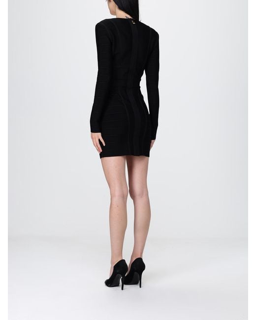 Elisabetta Franchi Black Stretch Jersey Mini Dress