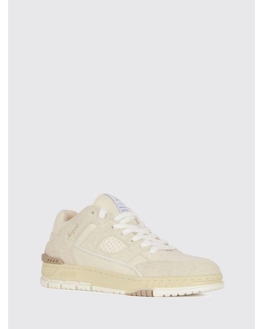 Axel Arigato Natural Area Lo Fluffy Leather And Suede Sneakers With Mesh Interior for men
