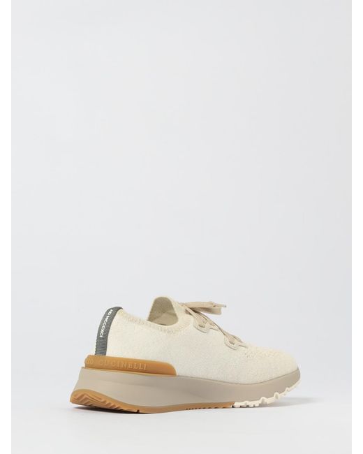 Brunello Cucinelli Natural Cotton Knit Sneakers for men