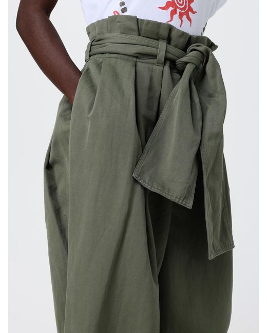 Balmain Green Wide-Leg Trousers