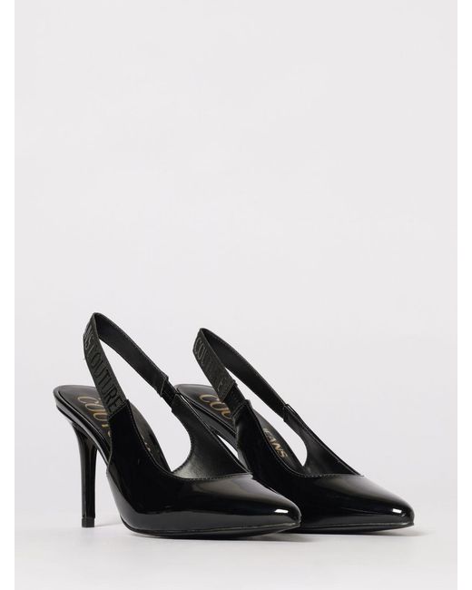 Versace Jeans Couture Black Patent Leather Slingback