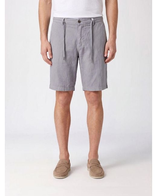 Myths Gray Linen Drawstring Shorts for men