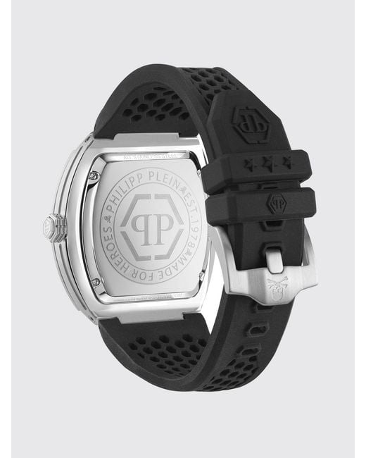 Philipp Plein Black The Hexagon Phantom Stainless Steel Watch for men