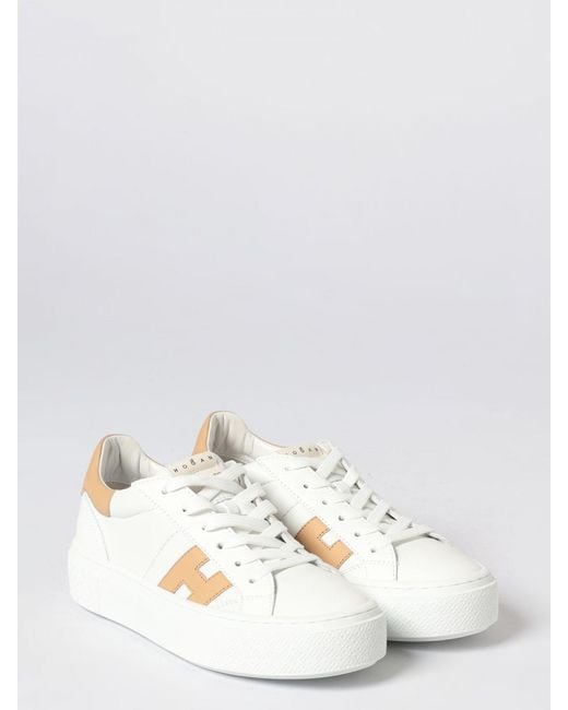 Hogan Natural Crosswind Leather Sneakers