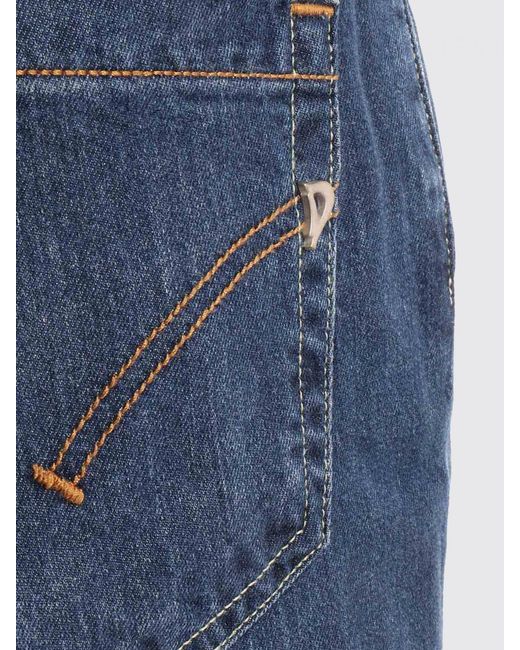 Dondup Blue Cropped Fit Denim Jeans