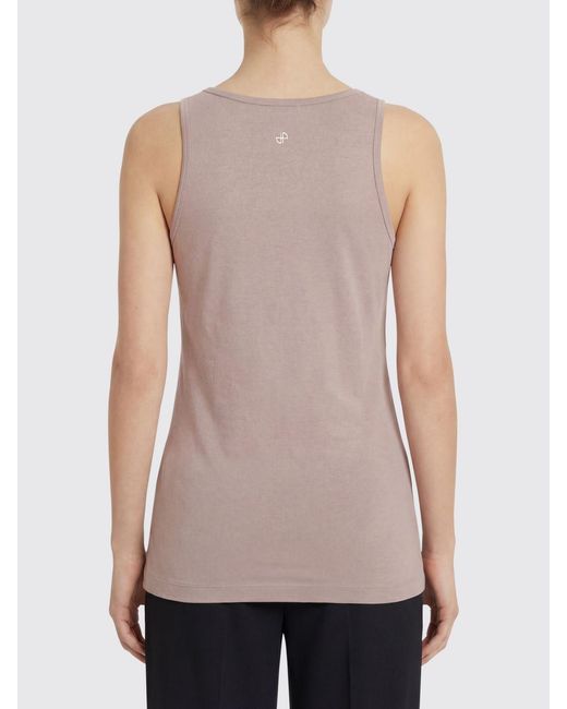 Patou Natural Basic Cotton Tank Top With Logo