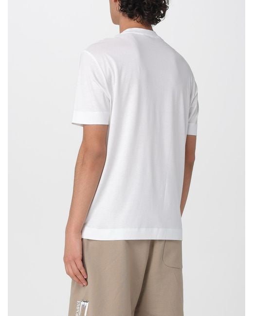 Emporio Armani White Slogan T-Shirt for men