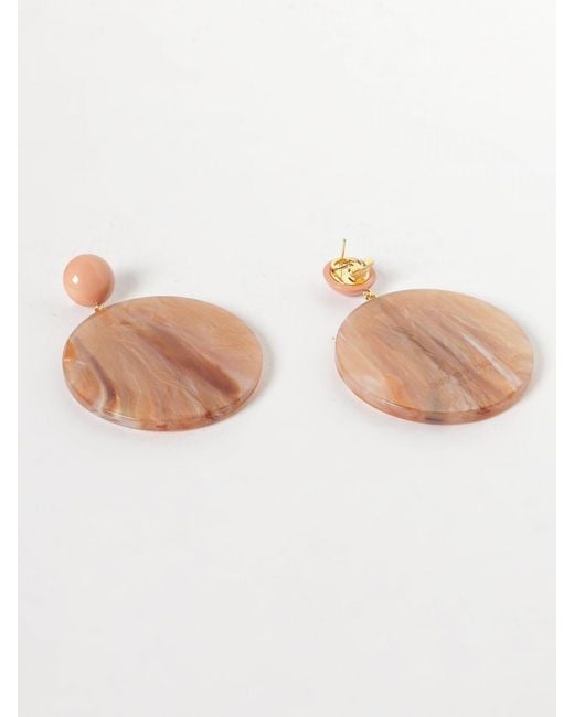 Emporio Armani White Marbled Resin Earrings