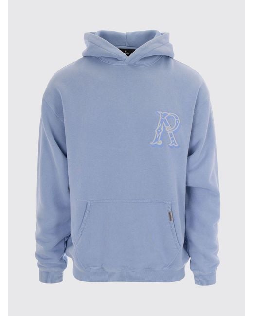 Represent Blue Cotton Hoodie for men