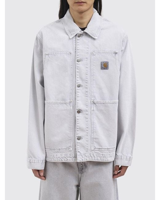 Carhartt Gray Cotton Denim Jacket for men