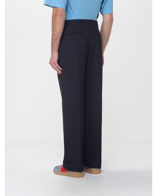 Valentino Blue Wool Blend Tailored Trousers for men