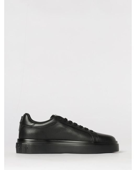 Cesare Paciotti Black Leather Sneakers for men