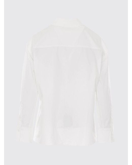 Twinset White Cotton Poplin Shirt