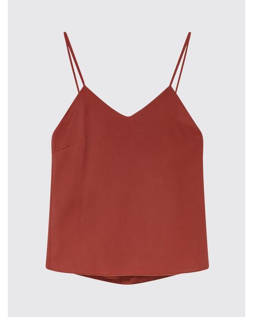 Max Mara Red Basic Satin Top