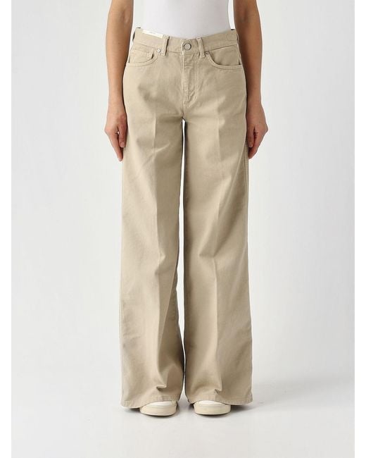 PT Torino Natural Wide Leg Cotton Denim Jeans