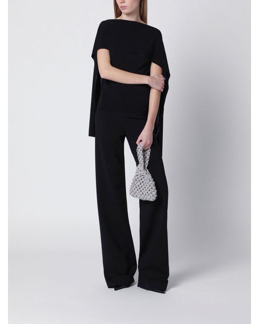 Alberta Ferretti Blue Viscose Top With Panel
