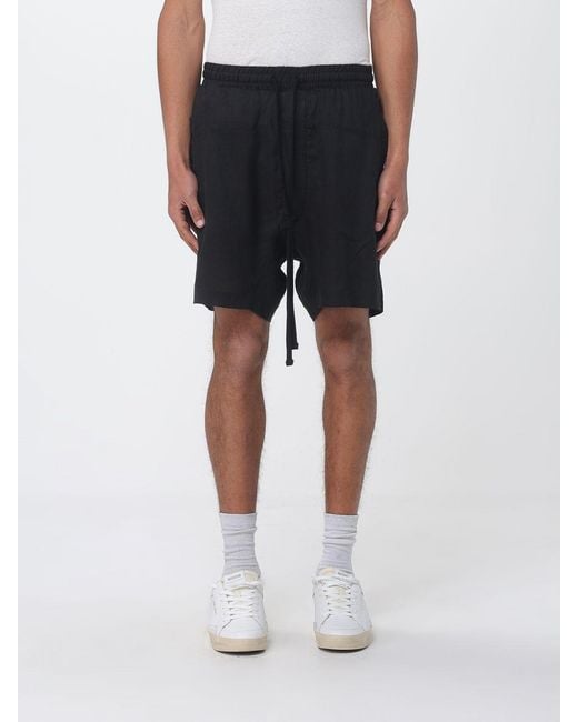Thom Krom Black Linen Drawstring Shorts for men