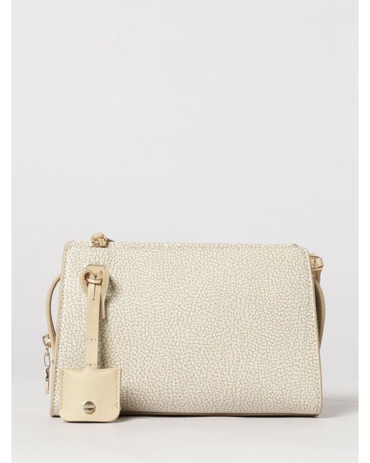 Borbonese Natural Polka Dot Mini Crossbody Bag