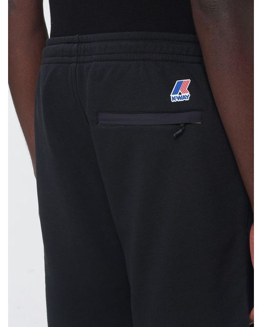 K-Way Blue Cotton Jogging Shorts for men