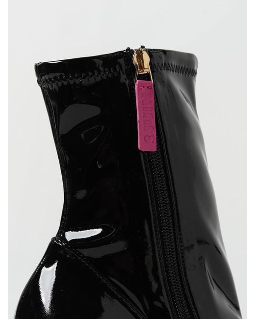 3Juin Black Flat Ankle Boots