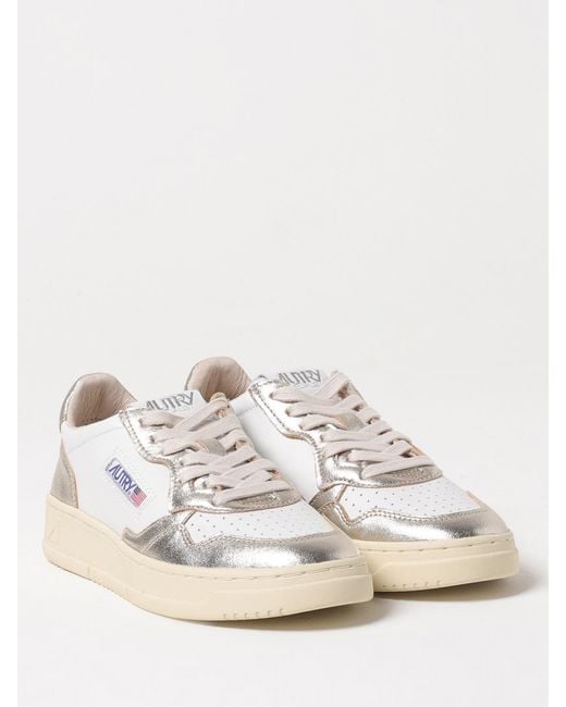 Autry Natural Medalist Leather Sneakers