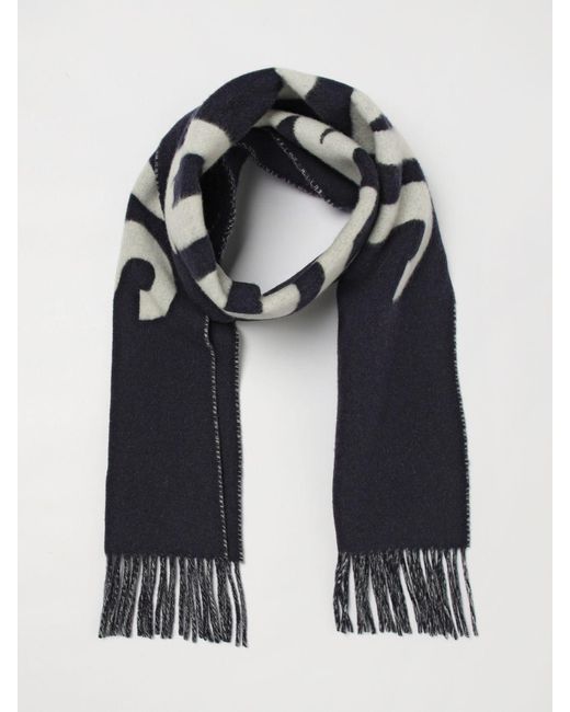 Jacquemus Black Wool Scarf With Macro Logo