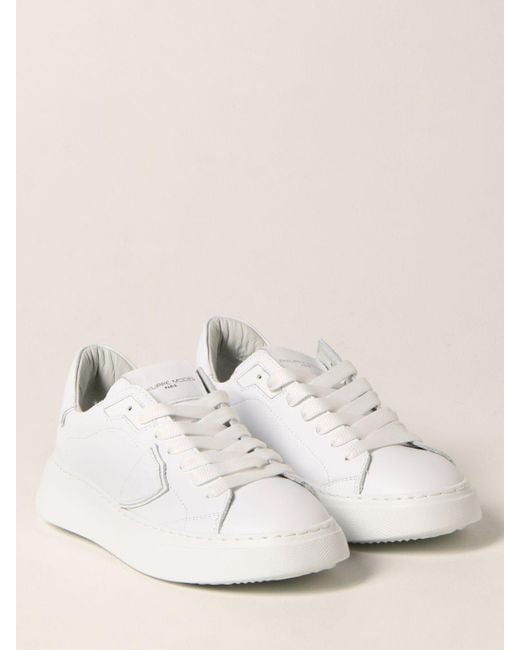Philippe Model Temple Veau Sneakers In Leather | Lyst