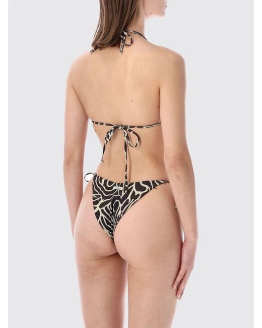 MATINEÉ Natural Zebra Print Triangle Bikini With Tie Fastenings