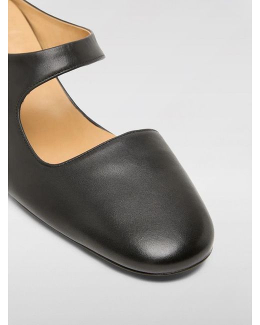 Marsèll Black Leather Kitten Heel Mules Cutout Detail