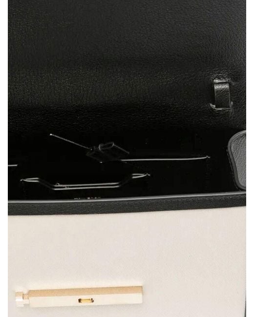 Tom Ford Natural Aube Bicolor Leather And Canvas Handbag