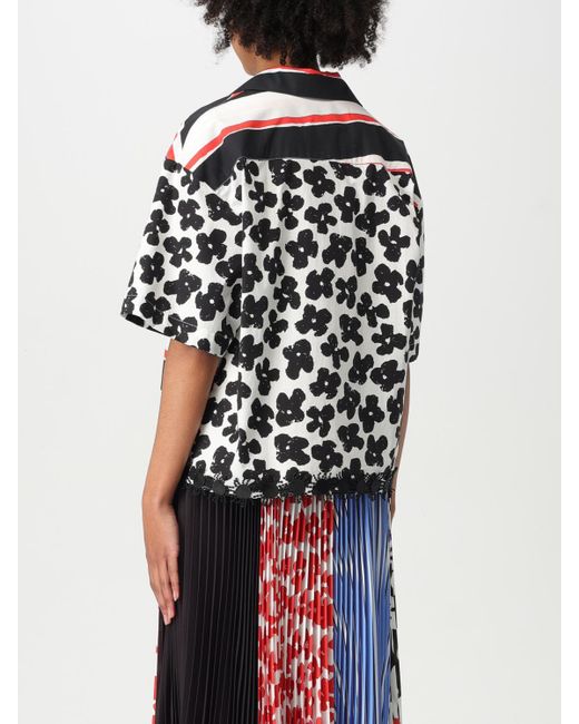 MSGM Red Hemdbluse Damen