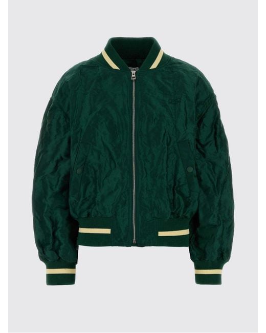 Loewe Green Polyester Bomber Jacket