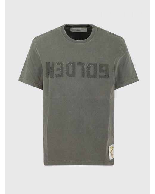 Golden Goose Deluxe Brand Gray Tone-On-Tone Logo Crew-Neck Cotton T-Shirt for men