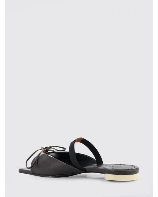 MM6 by Maison Margiela White Leather Sandals