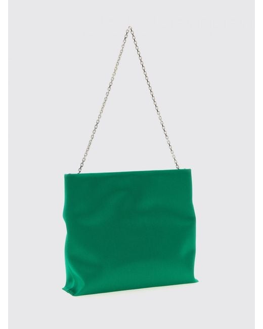 Roger Vivier Green Trompette Strass Soft Clutch