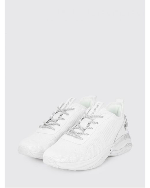 Philipp Plein White Crochet Knit Sneakers for men
