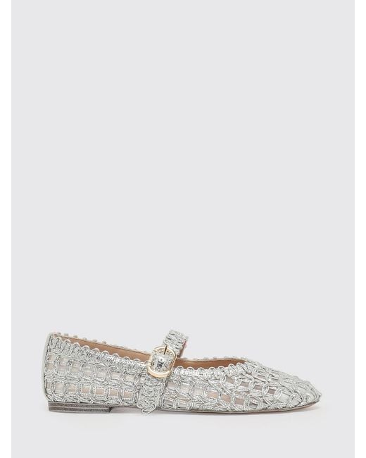 Twinset White Laminated Polyester Ballerinas