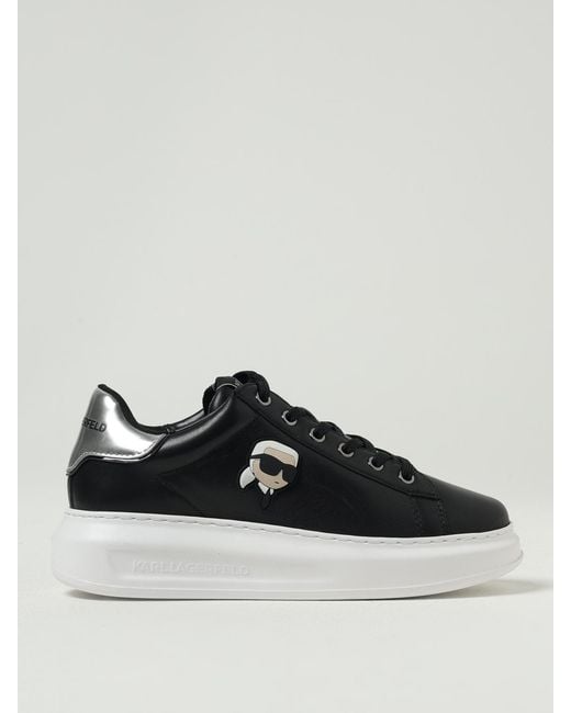 Karl Lagerfeld Black Fashionable Low Top Sneakers