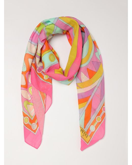 Emilio Pucci Pink Neck Scarf