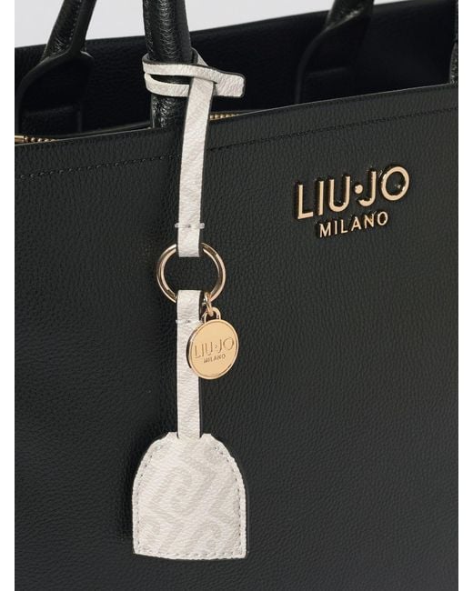 Liu Jo Black Faux Leather Bag With Charm