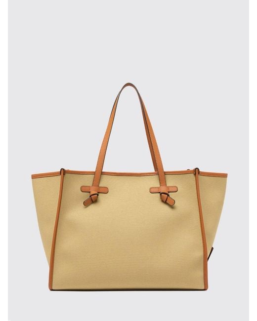 Gianni Chiarini Natural Marcella Cotton Canvas Bag