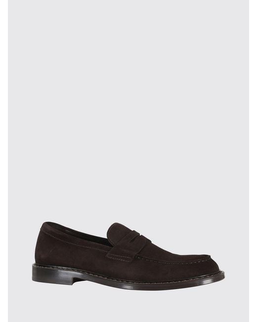 Doucal's White Penny Suede Loafers for men
