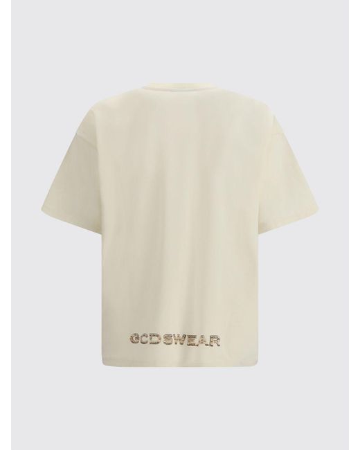Gcds Natural Cotton Graphic Print T-Shirt for men