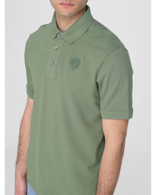 Blauer Green Cotton Polo Shirt for men