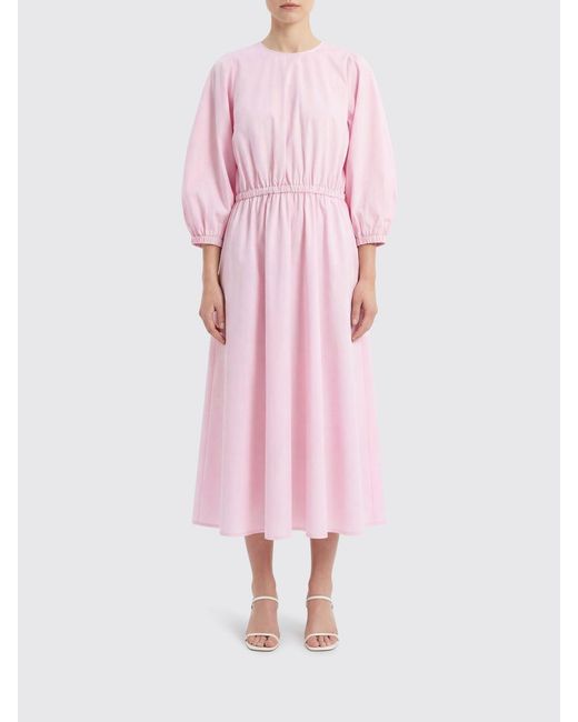 Fabiana Filippi Pink Cotton Midi Dress