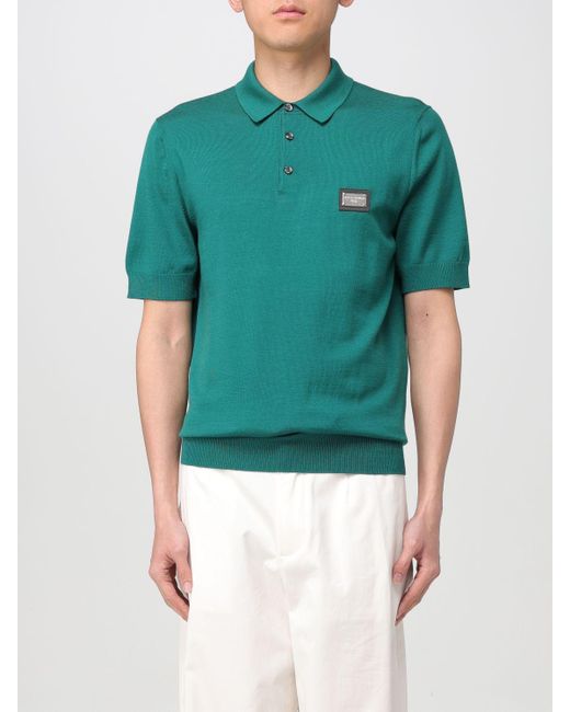 Dolce & Gabbana Green Polo Shirt for men